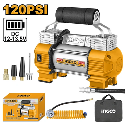 COMPRESOR AUTO 12 VOLT 18AMP USO RUDO 120PSI (10BAR)