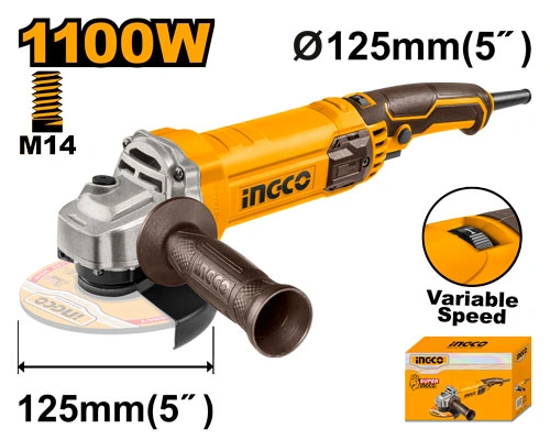 AMOLADORA 5" 1100W + REGULADOR DE VELOCIDAD