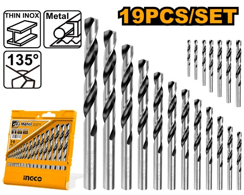 SET DE BROCAS PARA METAL E INOX 19 PCS