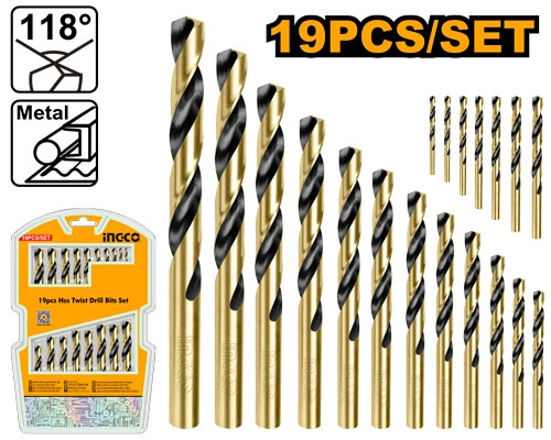 SET DE BROCAS PARA METAL Y CONCRETO 19PCS