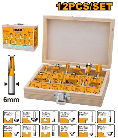 KIT DE 12 FRESAS DE 6MM