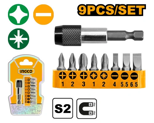 SET 9 PTAS PARA DESTORNILLADOR MAGNETICAS