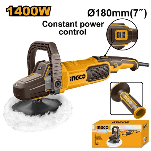 PULIDORA ANGULAR 1400W. 3200 RPM + ACCESORIOS INDUSTRIAL