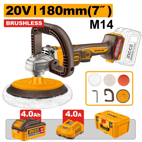 PULIDORA 7 1/4" A BATERIA + 1 BAT 4AH + CARGADOR +MALETA