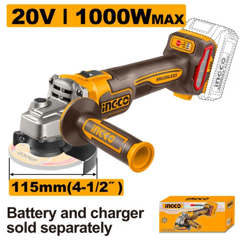 AMOLADORA 20V 4 1/2″ 1000 WATTS BRUSHLESS SÓLO EQUIPO
