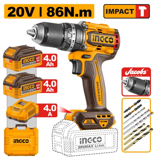 TALADRO DE IMPACTO INALÁMBRICO 86NM SIN ESCOBILLAS