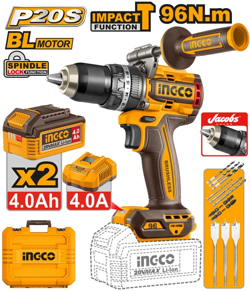 TALADRO PERCUTOR 96NM 20V BL MOTOR
