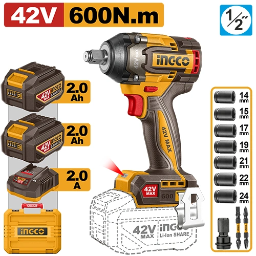 LLAVE DE IMPACTO 42V 600NM BRUSHLESS