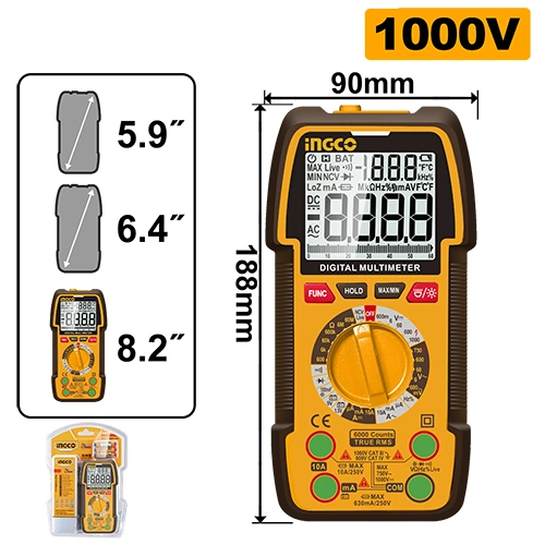 MULTIMETRO DIGITAL 1000V6000 COUNTS