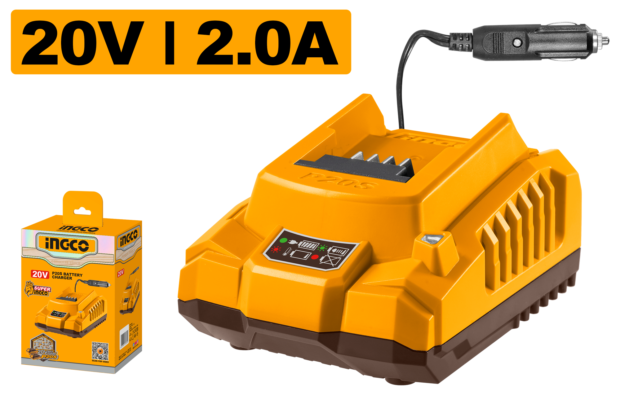 CARGADOR PARA AUTO/ CON CIGARRERA 20V
