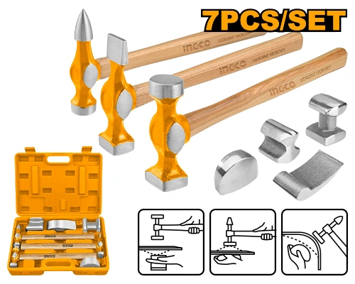 SET DE 7 MARTILLOS PARA CARROCERIA Y GUARDABARROS