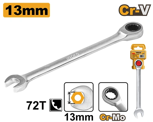 LLAVE MIXTA CON RACHET 13 MM