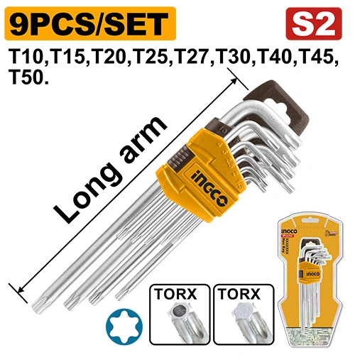 JUEGO DE 9 LLAVES TORX T10 A T50