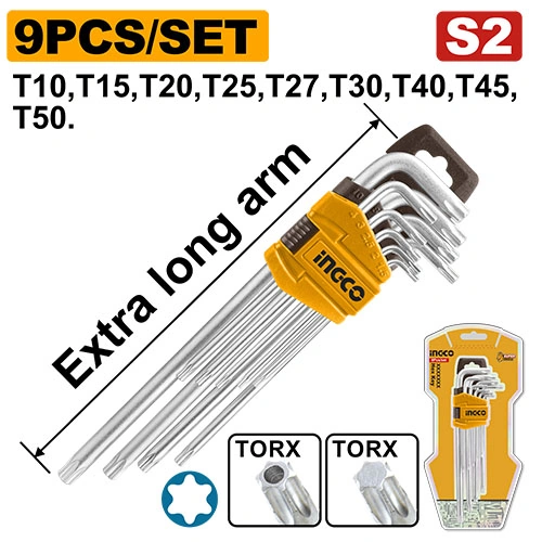 JUEGO LLAVES TORX EXTRALARGA