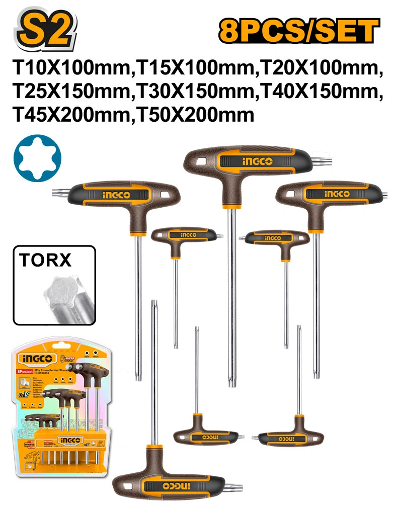 JUEGO DE LLAVES TORX TIPO T 8PCS