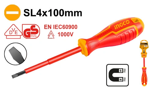 DESTORNILLADOR AISLADO SL4X100MM (1000V) PLANO