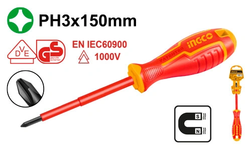 DESTORNILLADOR AISLADO PH3X150MM (1000V) ESTRELLA