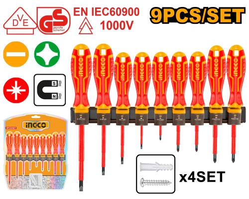 DESTORNILLADORES AISLADO 9PCS
