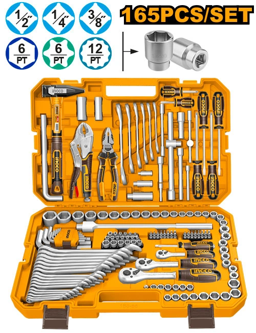 JUEGO DE HERRAMIENTAS COMBINADAS DE 165 PCS