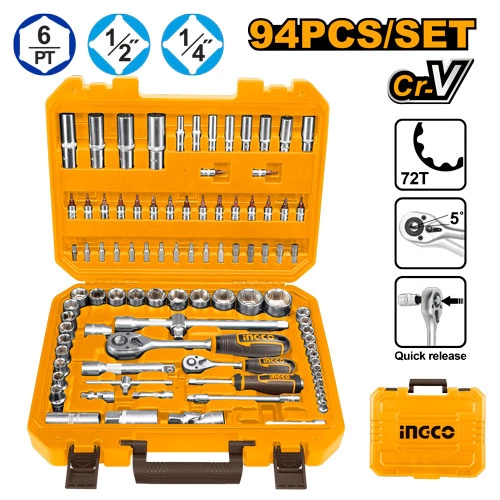 JUEGO DADOS 94 PCS 1/2" Y 1/4