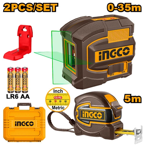 SET NIVEL LASER AUTONIVELANTE + CINTA METRICA 5MTS
