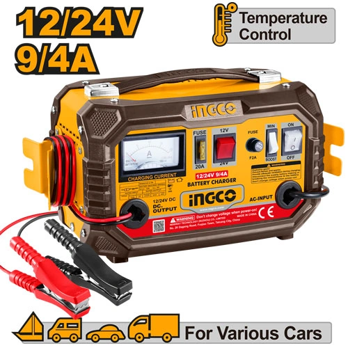 CARGADOR BATERIA 12/24VOLT INGCO