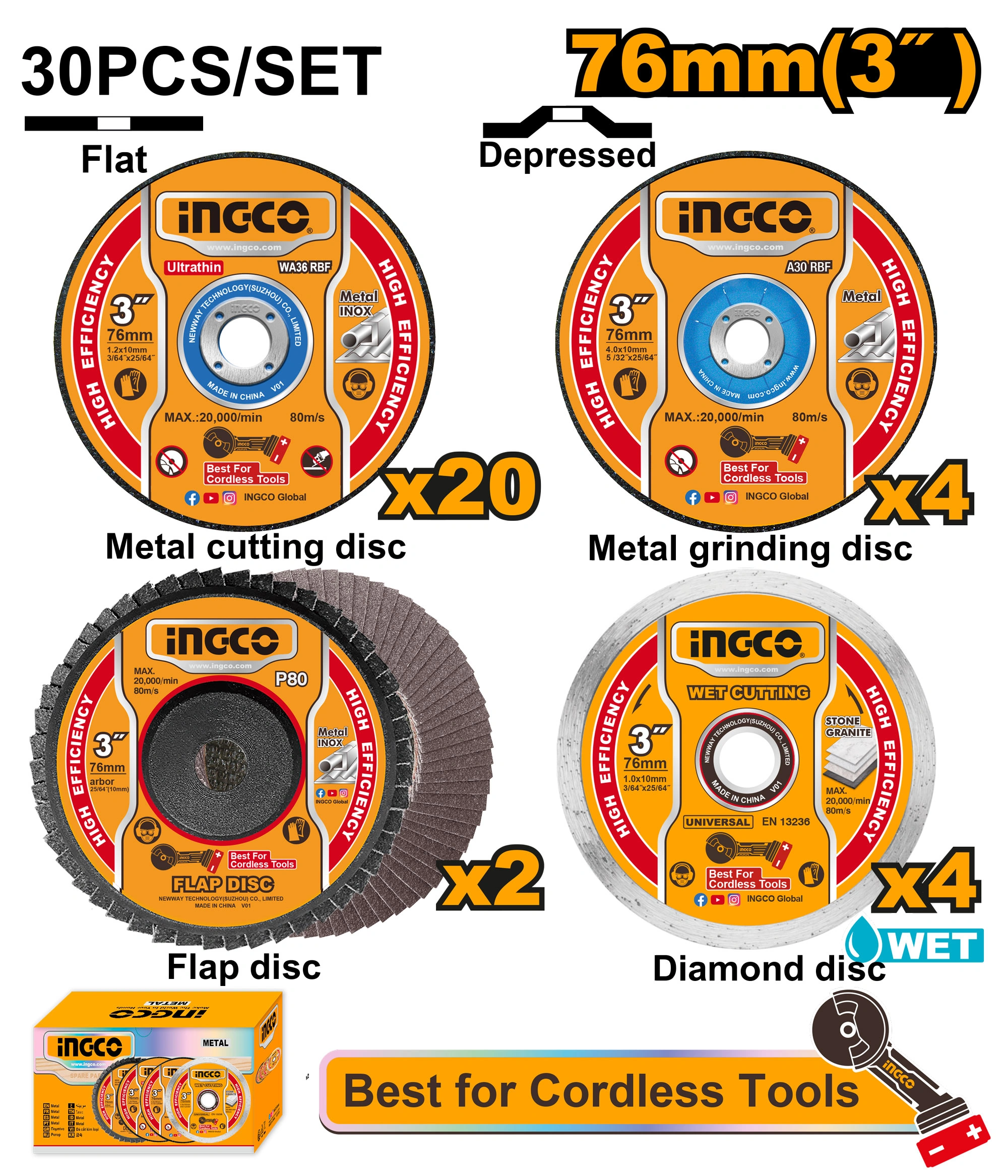 DISCOS PARA MIINI AMOLADORA 3"