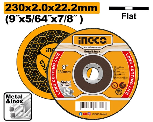 DISCO DE CORTE PARA METAL 9"X2.0MM