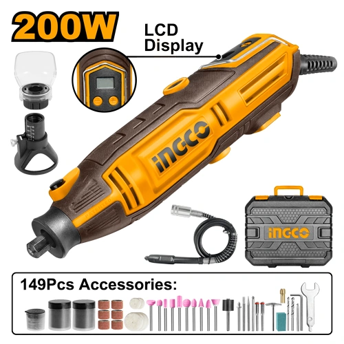 MINI DRILL 200W + PANTALLA LCD + 149 ACCESORIOS